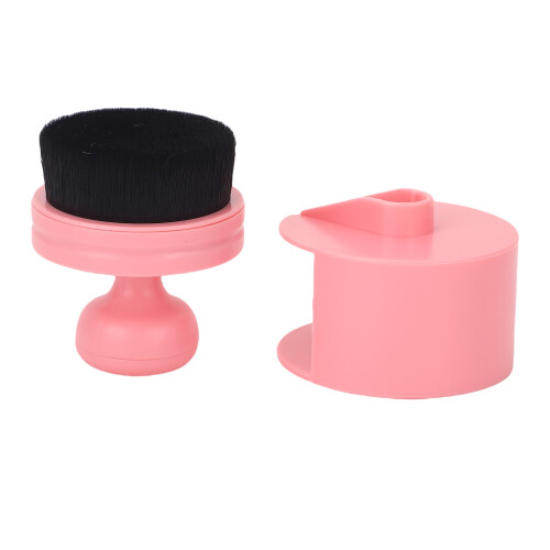 (Pink) Round Handle Flat Head Nail Dust Brush Soft Pink 1