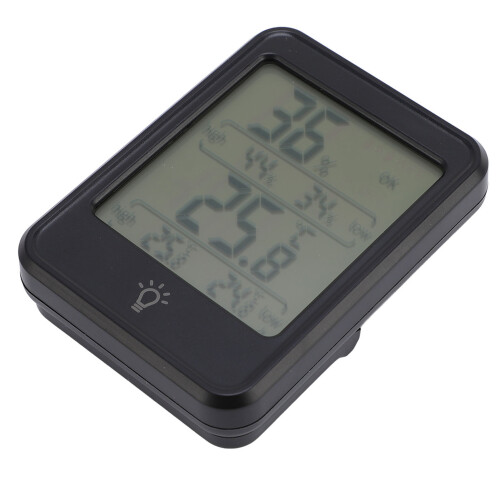 Hygrometer Indoor Feuchtemesser Schwarz mit Hintergrundbeleuchtung 2