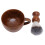 Set 2 Pennelli Barba Nylon Ciotola Legno 2