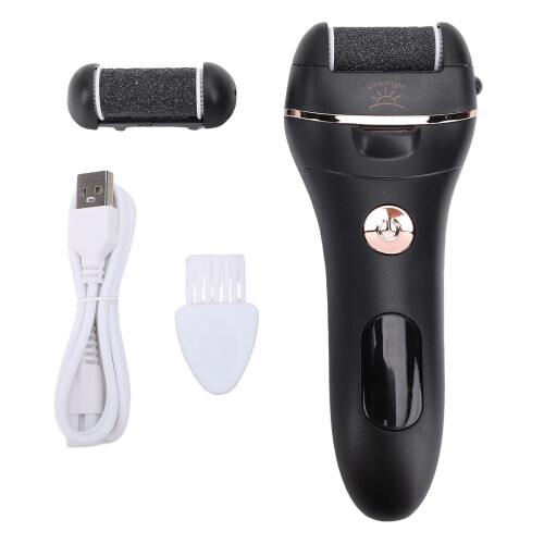 Electric Foot Callus Remover Waterproof Digital Display Black