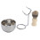Stainless Steel Stand Shaving Brush Set for Men 2