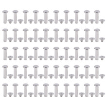 50 Paar M5 Nieten aus Edelstahl 6x22x11mm für Leder