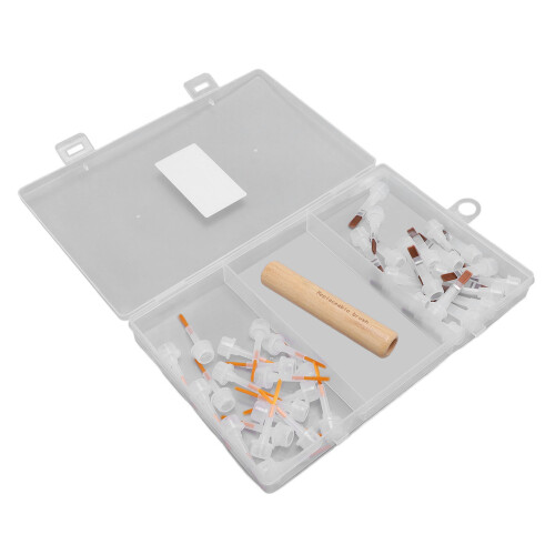 Ersatz-Nagellackpinsel-Set mit Doppelkopf & Holzgriff 1