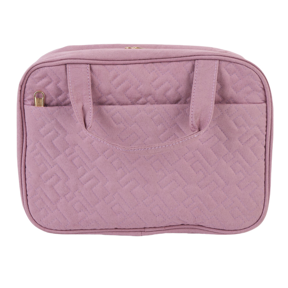 Purple/Pink () Travel Toiletry Bag Portable Makeup Organizer With Hanging Hook