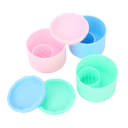 Draagbare nagelborstel waskom met deksel manicure 2