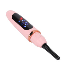 Heated Eyelash Curler USB Rechargeable 3Temp Pink with Digital Display
