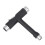 Multi-Purpose Skateboard Tool Kit L/T Wrench 5 Functions Black 3