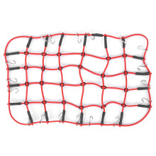 (Red) Elastic Luggage Roof Rack Net Stretchable for 1/8 1/10 RC Crawler Red