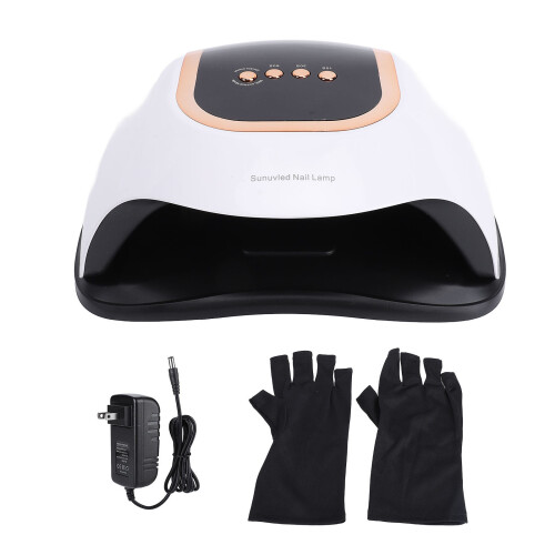 (US Plug) UV-LED-Nagellampe 3 Timer, Auto-Off mit Handschuhen, US-Stecker