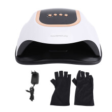 (EU Plug) UV LED Nail Lamp 3 Timer Auto Off with Gloves US Plug