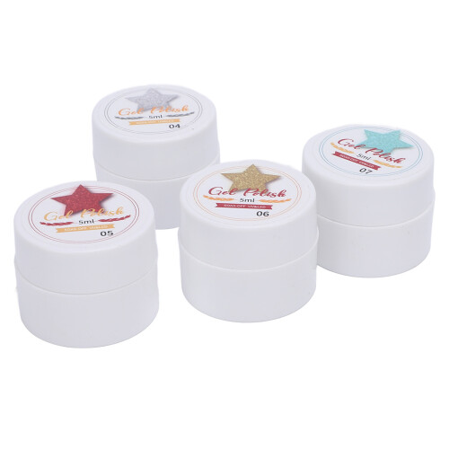 5ml Glitter-Gellack, 4 Farben, glänzend für Maniküre