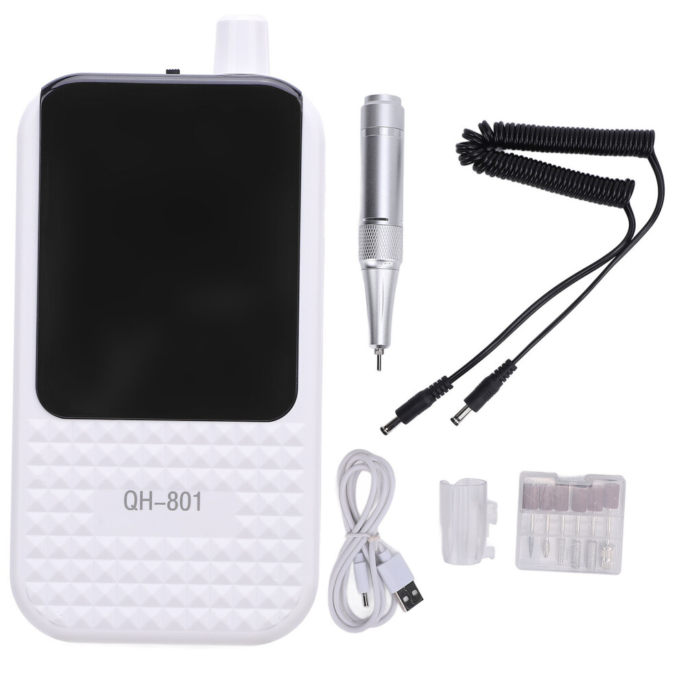 Electric Nail Drill Kit 0-45000rpm Portable File Polishing Machine