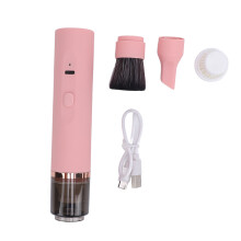 (Pink) Handlicher Nagelstaubabsauger, weicher Pinselkopf, blau
