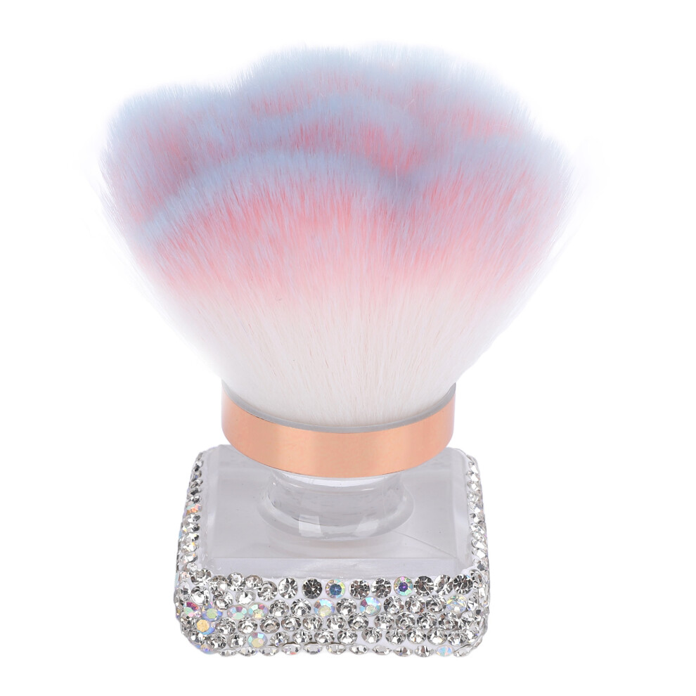 Silver (Silver) Nail Dust Brush Fluffy Soft Art Powder Remover Cleaner
