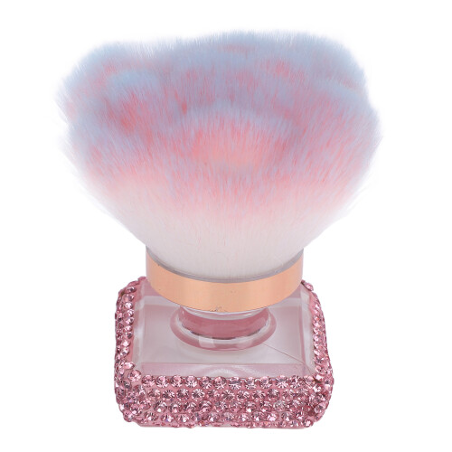 (Pink) Nagelstaubpinsel, weich, silber