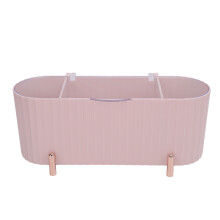 (Pink) Wattenstaafjes organizer 3 vakken dispenser stofdicht wit