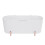 (White) Cotton Swabs Organizer 3 Grids Dispenser Dust Resistant White 1