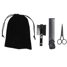 Kit Cura Uomo Pettine Barba Rasoio Doppia Lato Lega Zincata