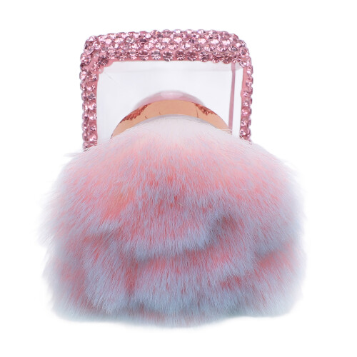 (Pink) Nagelstaubpinsel, weich, silber 2