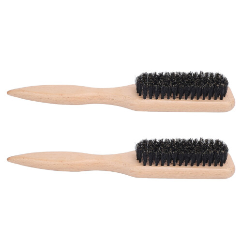 2 Pezzi Spazzola Barba Manico Ergonomico Uomo