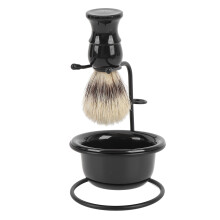 Kit Spazzola Barba 3in1 Ciotola Supporto Uomo