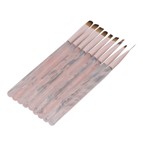 9 Pezzi Pennelli Nail Art Gel UV Piatti 2