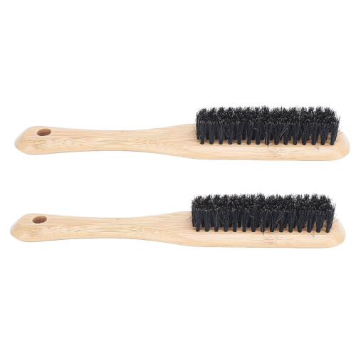 2x Bambusgriff Bartbürste zum Entwirren Styling