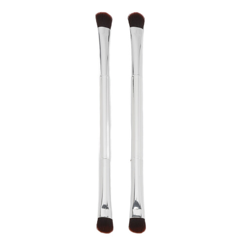2x Wimperntusche-Pinsel Silber Doppelseitig