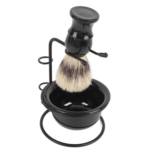 Kit Spazzola Barba 3in1 Ciotola Supporto Uomo 2