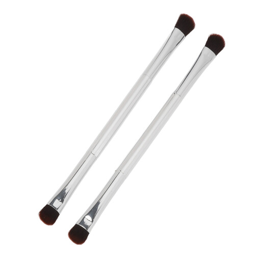 2x Wimperntusche-Pinsel Silber Doppelseitig 2
