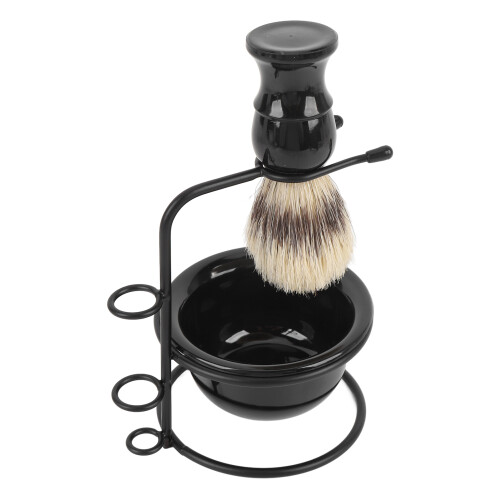 Kit Spazzola Barba 3in1 Ciotola Supporto Uomo 1