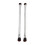 2x Wimperntusche-Pinsel Silber Doppelseitig 5