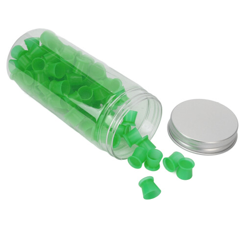 (Green) 100pcs S Size Blue Disposable Tattoo Ink Cups 1