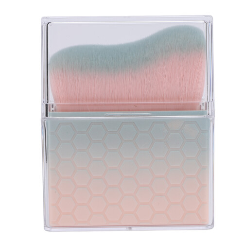 (Blue Pink Gradient) Flache Make-up-Bürste, tragbar, weich, für Foundation