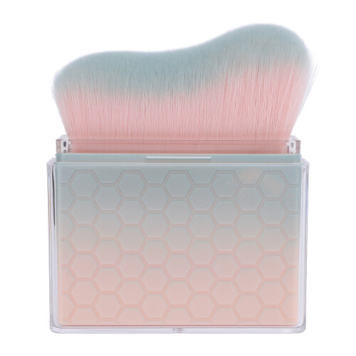 (Blue Pink Gradient) Flache Make-up-Bürste, tragbar, weich, für Foundation 2