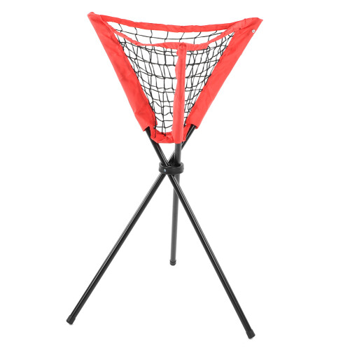 Triangular Net Bag Baseball Softball Batting Tripod Red 2