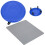 (bleu) Abdominal Exerciser 4 Wheel Slide Disc Universal 3