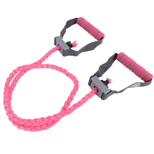 (pink) Pulling Rope Resistance Belt Elastic Arm Strength Trainer 2