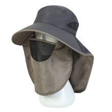 UV-Protection Hat Hiking Fishing Cap Mesh Face Neck Flap