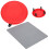 (red) Abdominal Exerciser 4 Wheel Slide Disc Universal 3