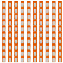 (Orange) 100pcs Reusable Ziplock Bags with Hanging Hole Orange