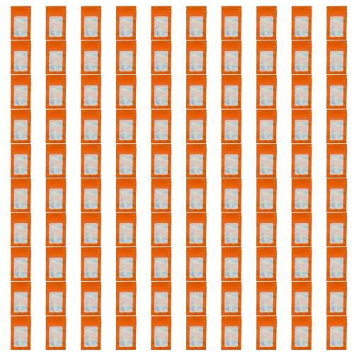 (Orange) 100 Stück wiederverwendbare Ziplock-Beutel mit Aufhängeloch, orange