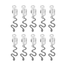 10x Legierungs-Bartspiralen DIY Dreadlocks Haarschmuck