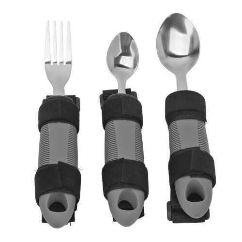 3Pcs Adaptive Utensils for Elderly Arthritis Weak Hand Grip