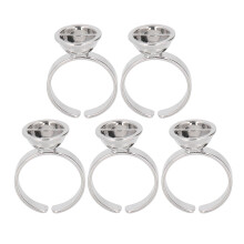 (With Partition) 5x Microblading Ink Cup Stainless Steel Silver