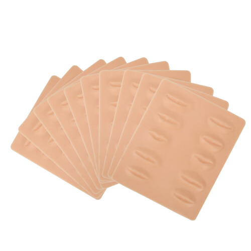 10pcs 3D Microblading Practice Skin Lip Shaped Silicone 2