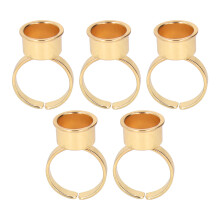 (Gold) 5x wenkbrauw/lip tattoo inkt ring goud