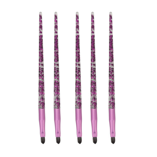 5x Lippenpinsel mit Glittergriff, weiche Haare 1