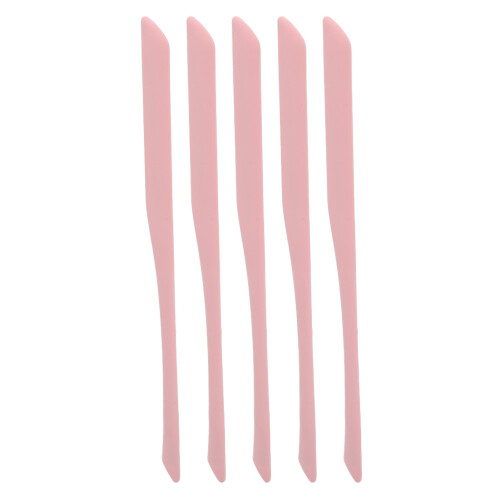 5x Silikon-Make-up-Spatel Doppelkopf Pink 1