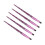 5x Lippenpinsel mit Glittergriff, weiche Haare 3